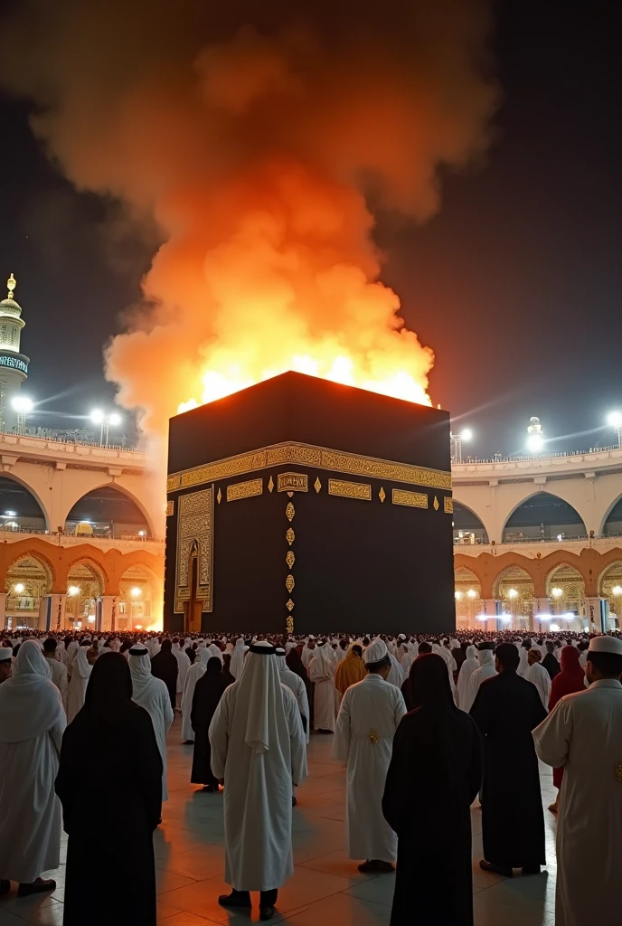 Firing in khane kaaba