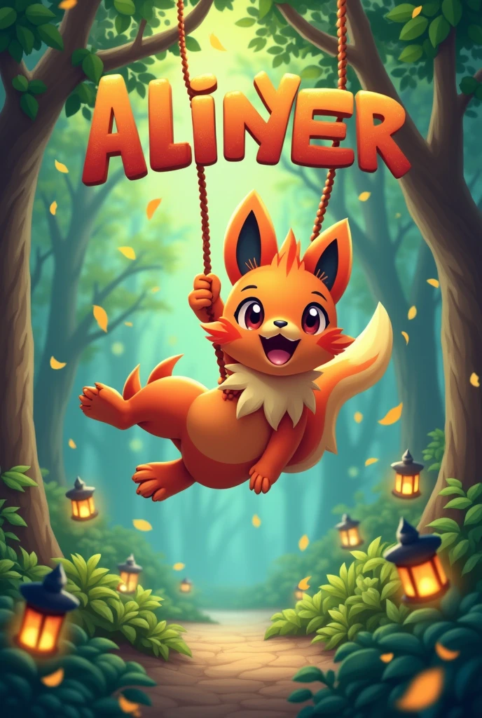 A Pokémon cinderace hanging from the name Alianyer
