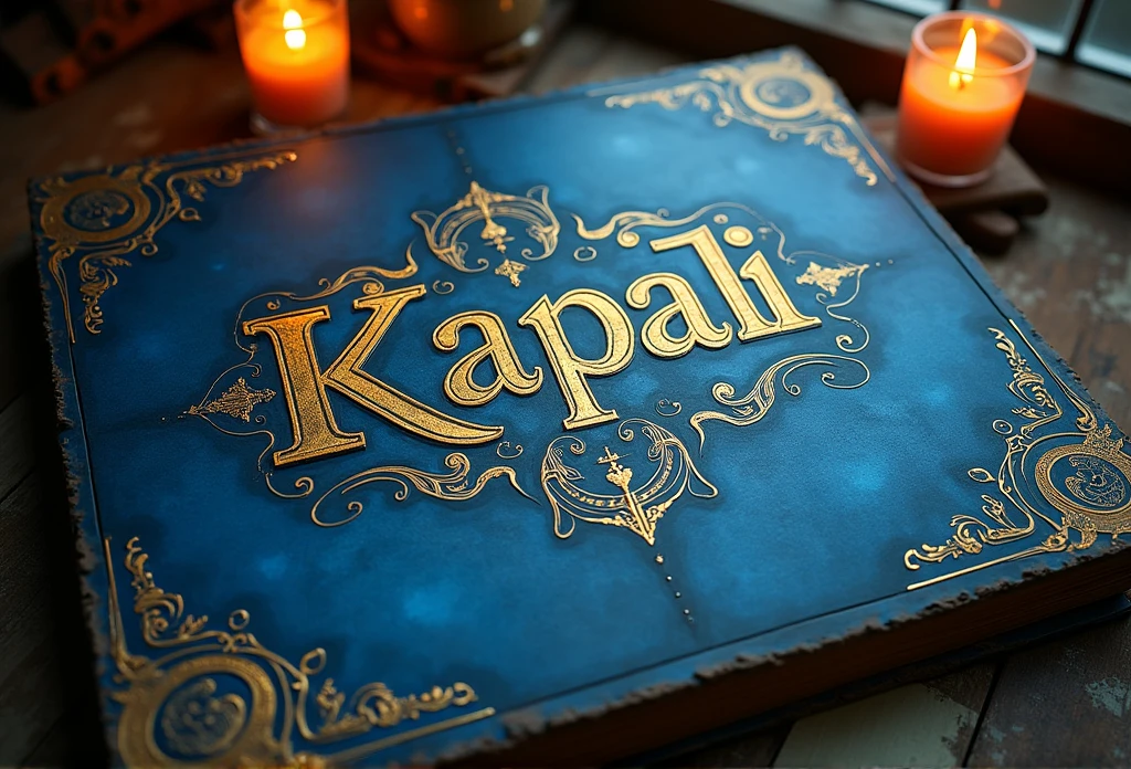 Blue medieval KAPALI text