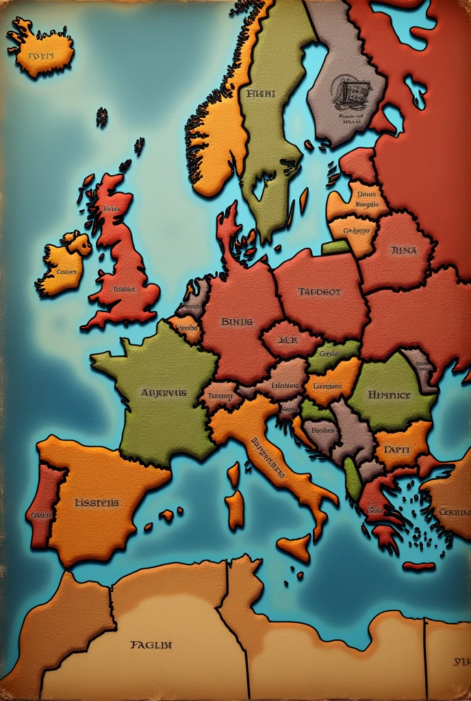a Hearts of Iron IV style world map