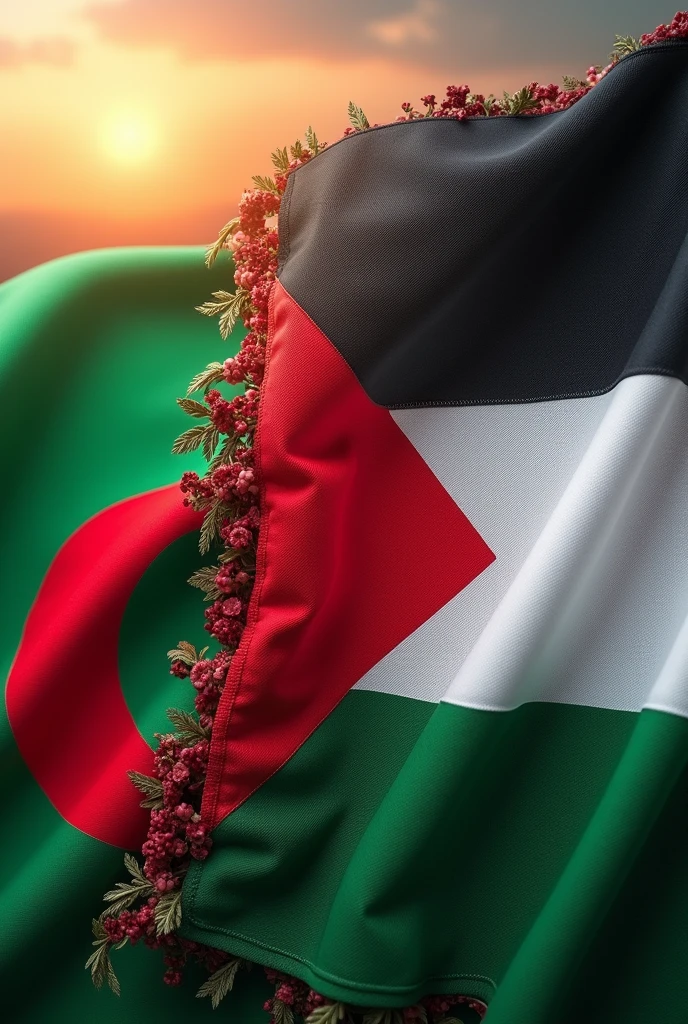 Bangladesh Pakistan Palestine combine flag