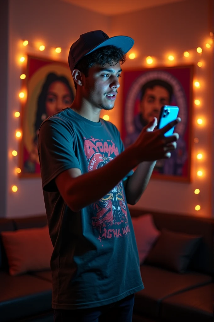 A boy 18yrs old spitting his rap bars on insta live 