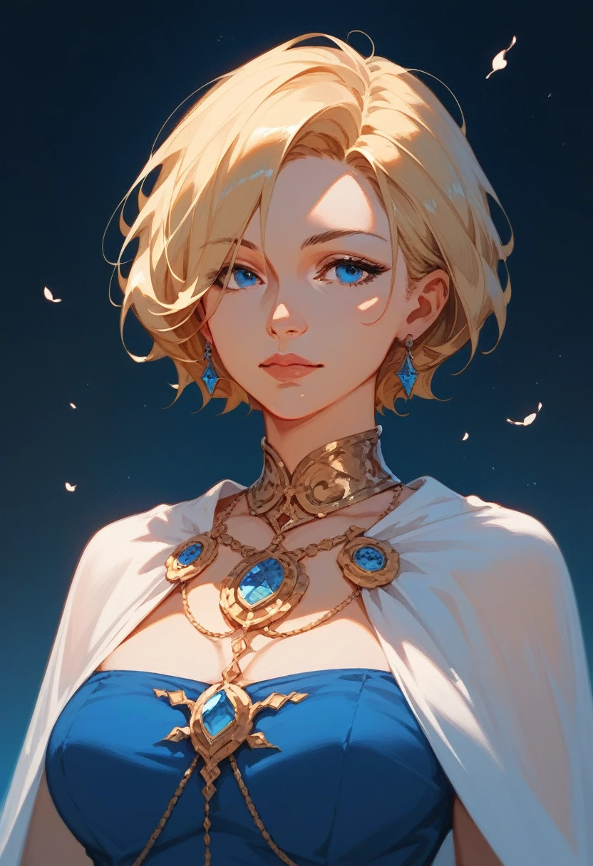 (masterpiece: 1.2, Highest quality), Highest quality, masterpiece, Very detailed, 1 person, Mature Woman, 21 years old, Blonde, shoulder-length short hair,, The left eye is covered with hair, blue eyes, King's Clothes, Red Cape, Slim figure, A crown made of precious gold, Read the document, Document marking, Goose hair pen, Office Table, Soft bench, palace, palaceで, middle ages