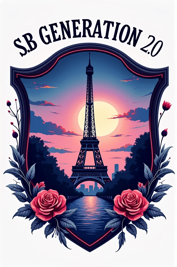 A shield for a team called S.B GENERATION 2.0 WITH THE SHIELD LOOKS LIKE PARIS'S