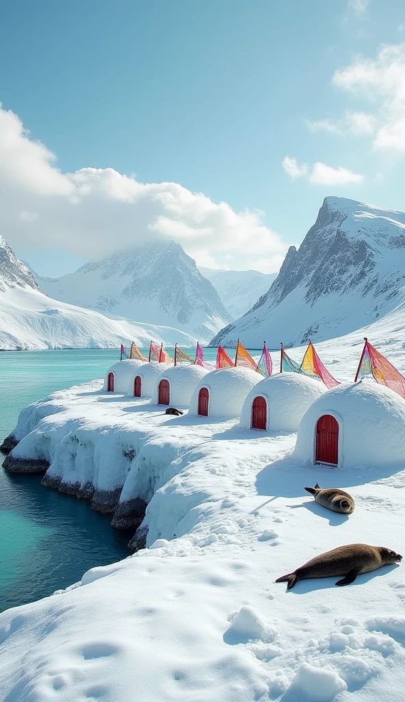 Visualize the houses of the residents on the island of Greenland
