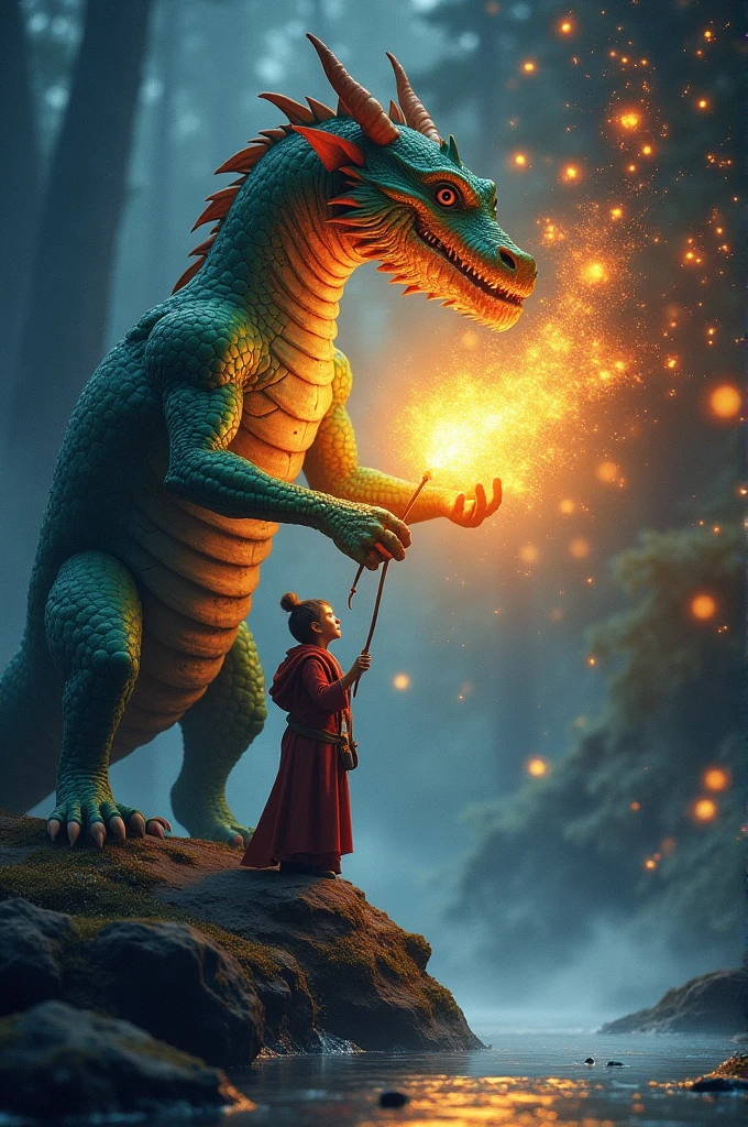The narrator concludes, “Spark knew that the real magic was believing in himself!” 19:16 Same dragon