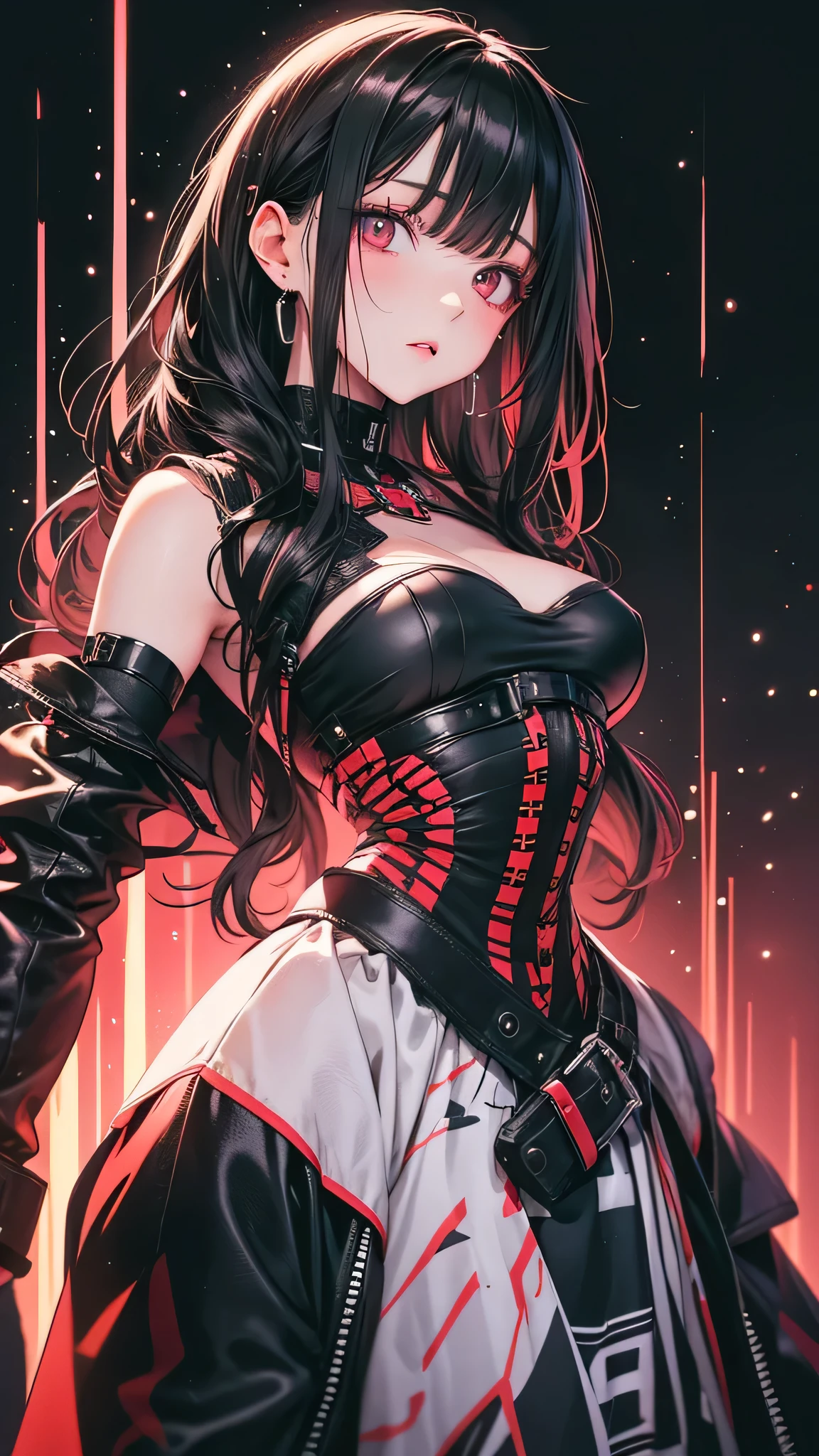 gothgirl,slim,(((best qualtiy))),(((tmasterpiece))),super detailing