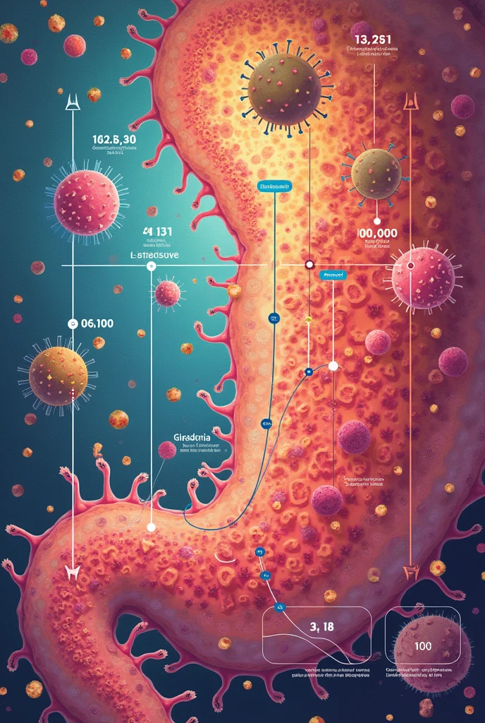Probabilities and Parasites:
Some protists are parasites, like Giardia which parasitizes the human small intestine. We can calculate probabilities related to infection by these parasites, considering factors such as exposure and transmission Create a graph that demonstrates this information shown above