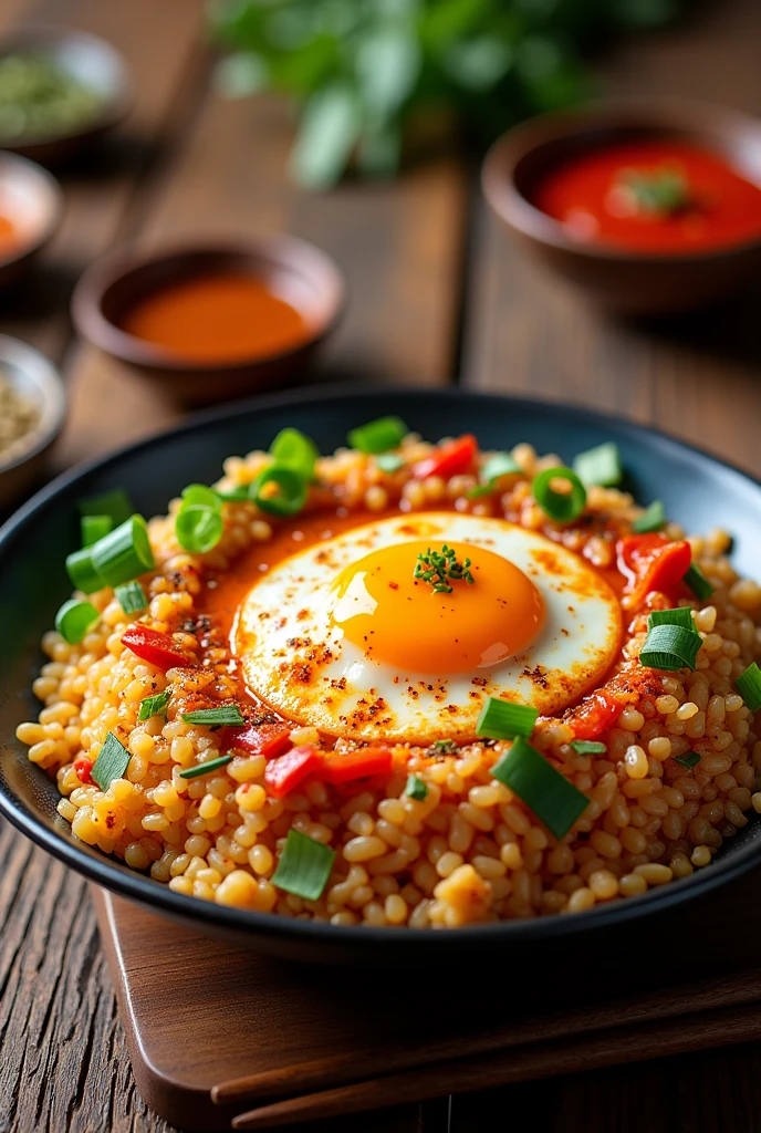 Egg Schezwan triple rice no smoked