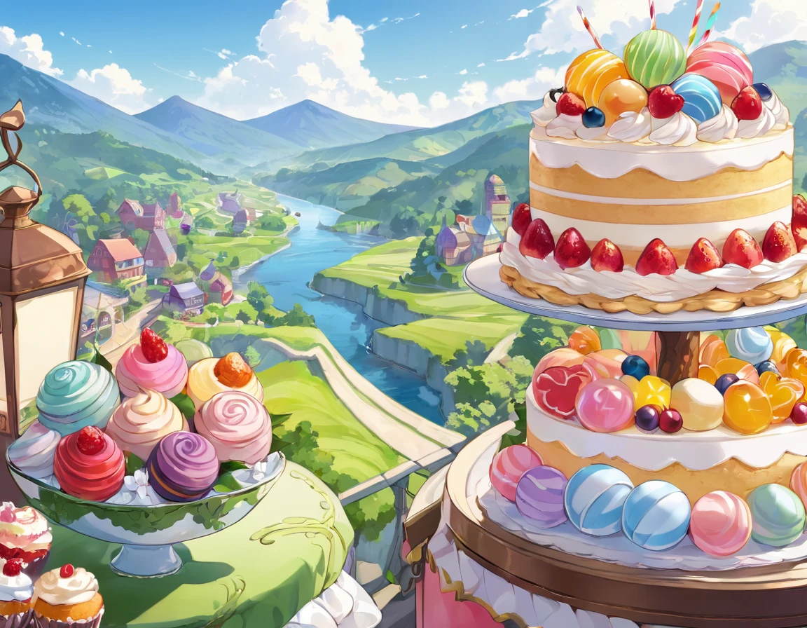 Landscape only、Big cakes and sweets