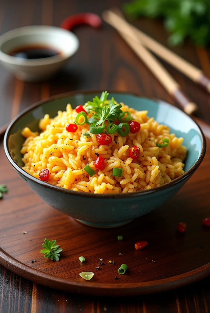 Egg Schezwan triple rice no smoked