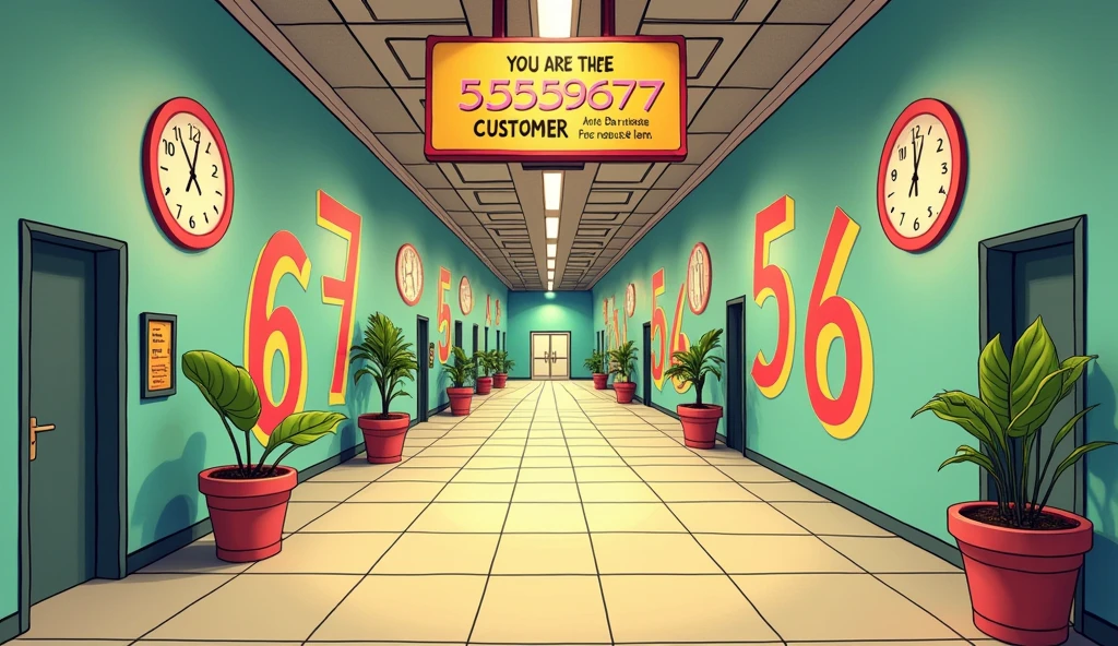 Sixth Floor Sign: The sixth floor sign humorously reads, "You are the 5,55,59677th customer. There are no men on this floor; it’s proof that making women happy is impossible," with a picture of an empty floor and a sign indicating a large number of customers.