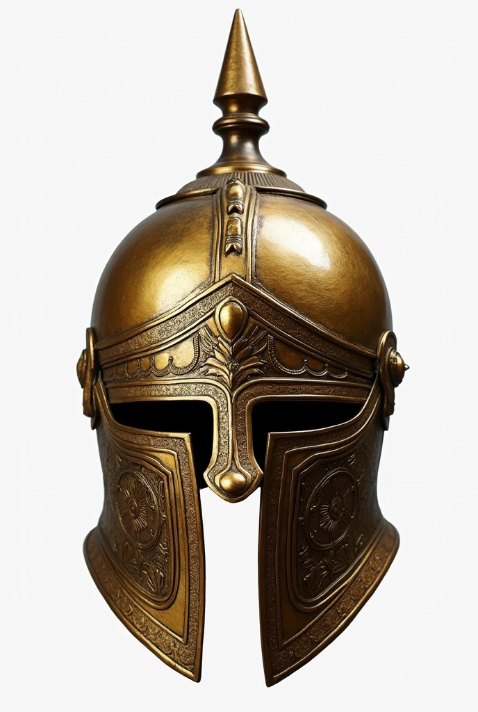 An antic solder helmet art is one color and has a transparent background.no man
