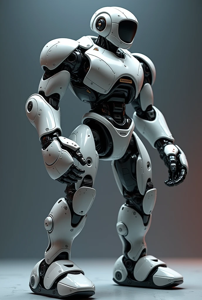 Got it! For a boxing robot design like in "Real Steel":
1. **Athletic Build**: Sleek and muscular body with a focus on agility and strength.
2. **Boxing Headgear**: Head with built-in sensors and protective padding for impact.
3. **Powerful Arms**: Strong, articulated arms with advanced motors for powerful punches.
4. **Stable Legs**: Sturdy legs with excellent grip and shock absorption for balance and quick movements.
5. **Streamlined Frame**: Lightweight yet durable materials to maximize speed and reduce fatigue.
This design emphasizes speed, power, and agility, ideal for a boxing robot.
