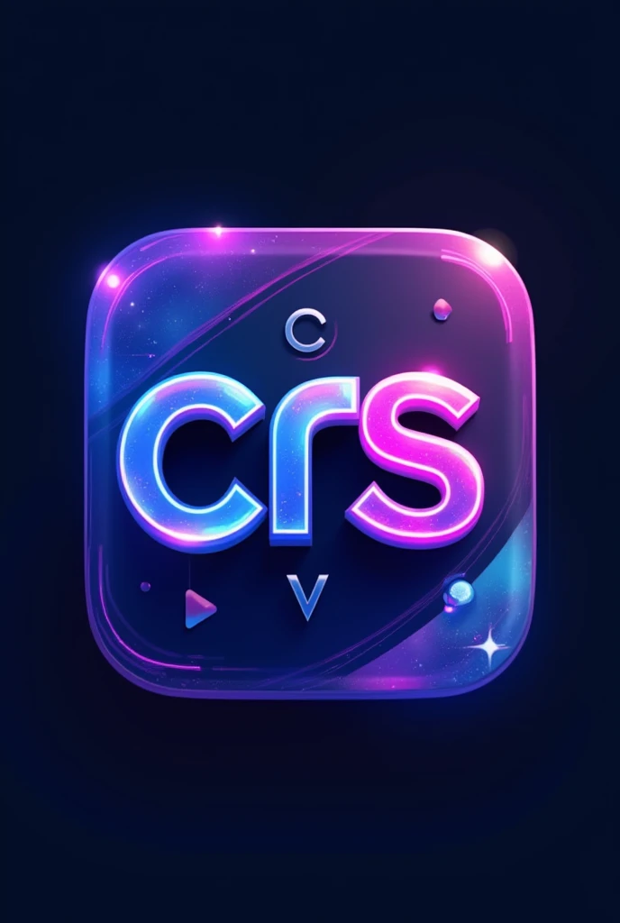 Create another logo for an app icon written crsTV, more modern