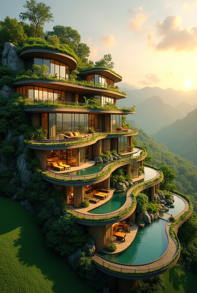 Rice terraces inspired building