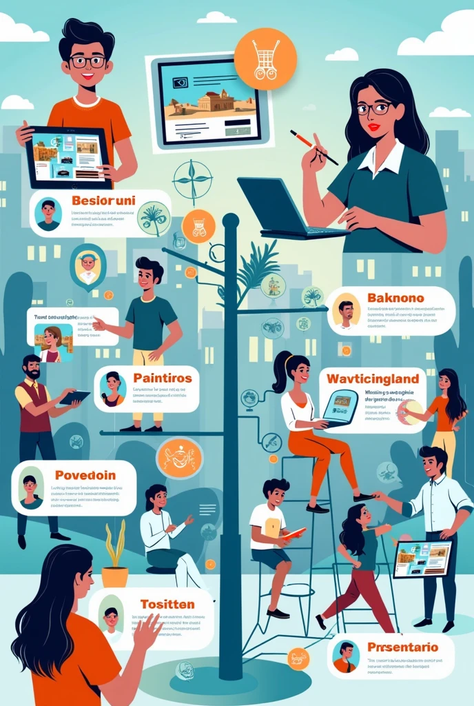 AN INFOGRAPHIC OF TECHNOLOGICAL TOOLS WITH ALL ITS INFORMATION IN LATIN AMERICAN SPANISH