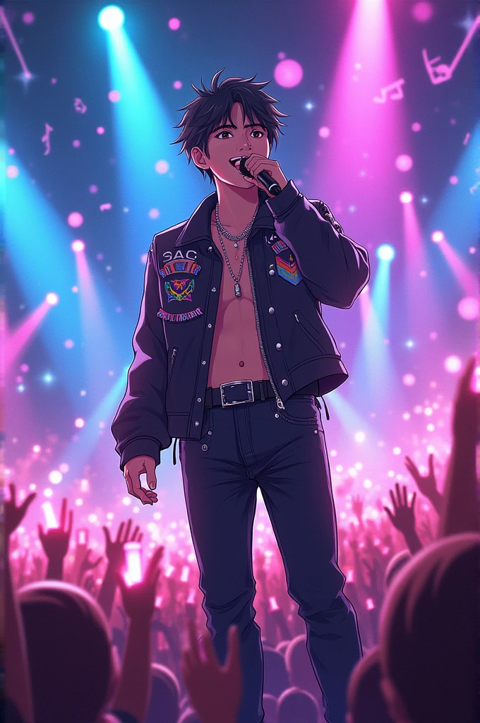 Min yoongi in anime version singing in concert