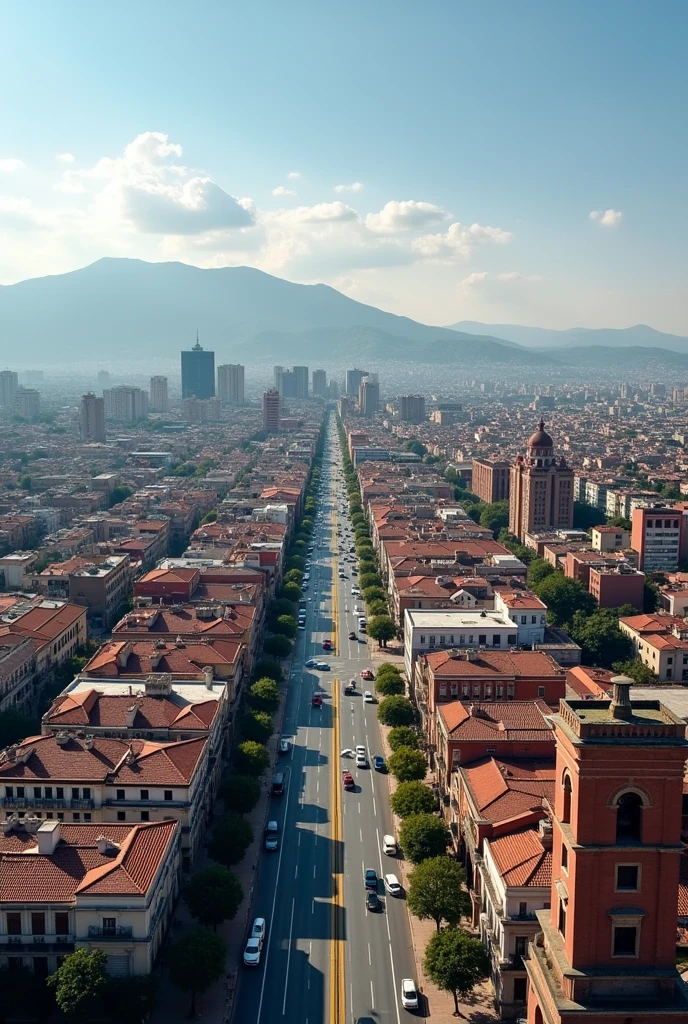 Overview of the city of Querétaro, Mexico beautiful city of Querétaro, tall buildings, high start details 4k,High resolution, well-defined streets beautiful city of Querétaro Mexico