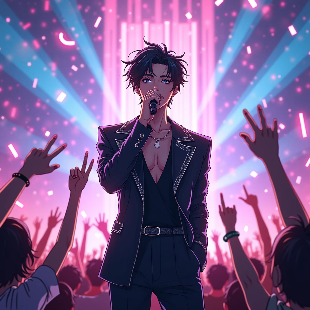 Min yoongi in anime version singing in concert