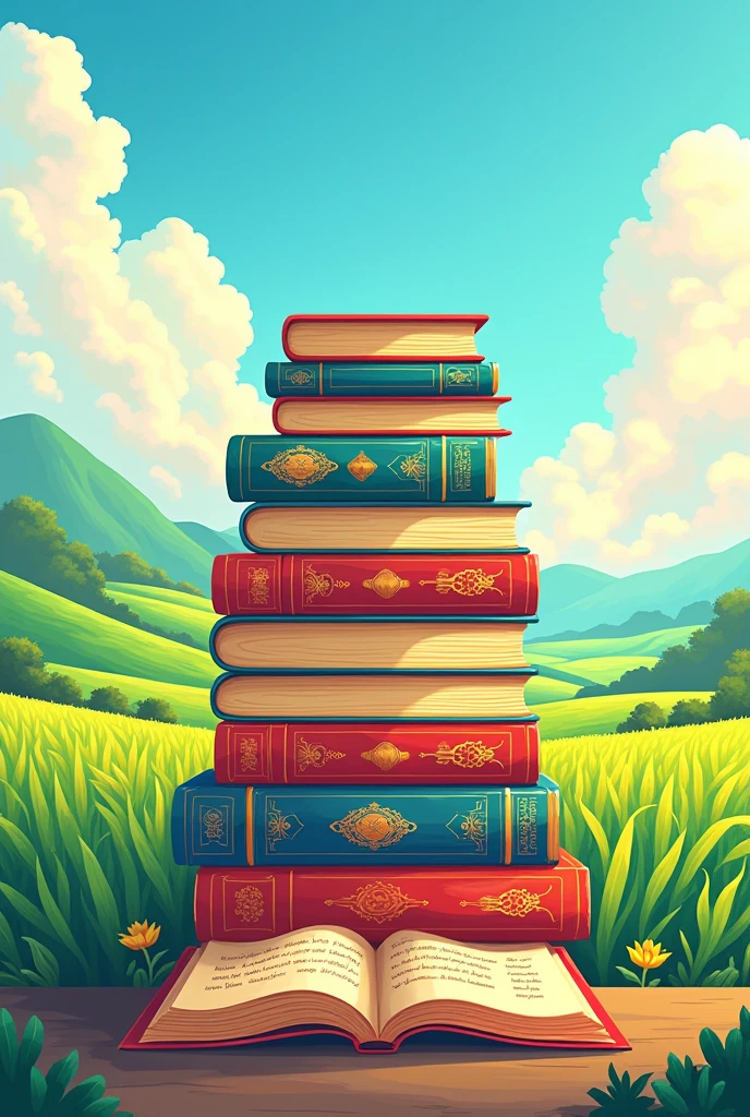example of stack (stack) vivid drawing with Vietnamese caption