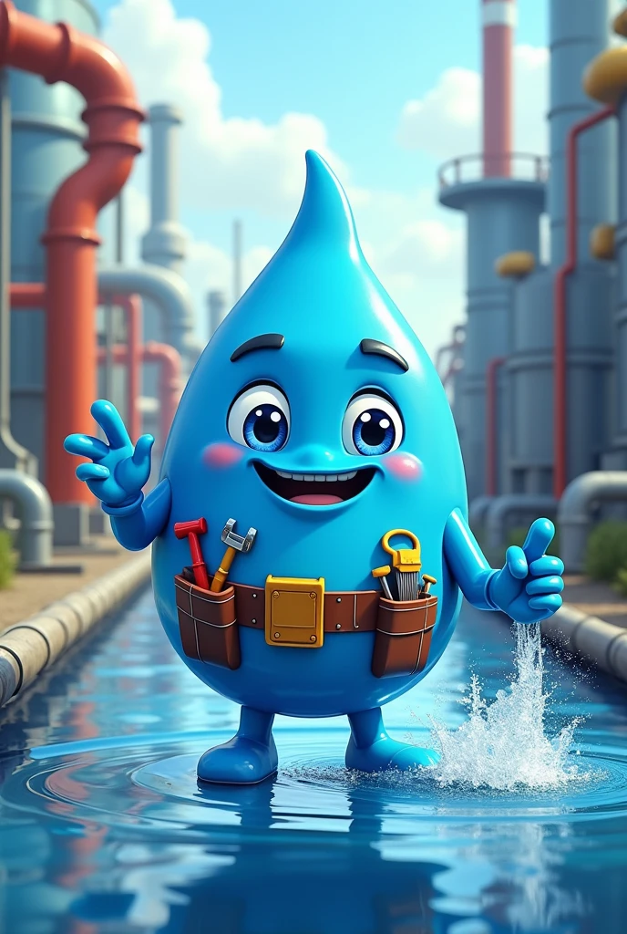 We are a water and wastewater solution providing company is generating a character as a part of our digital marketing strategy to increase the audience, which has a significant relatability with the industry, in order to incorporate in posters and videos