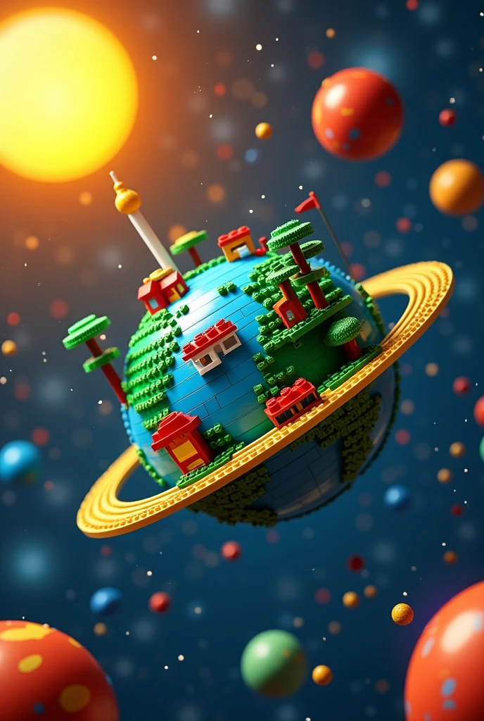 lego planet in solar system 

