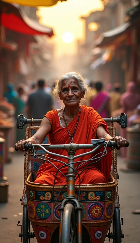 Indian creative old thin ledy drive track