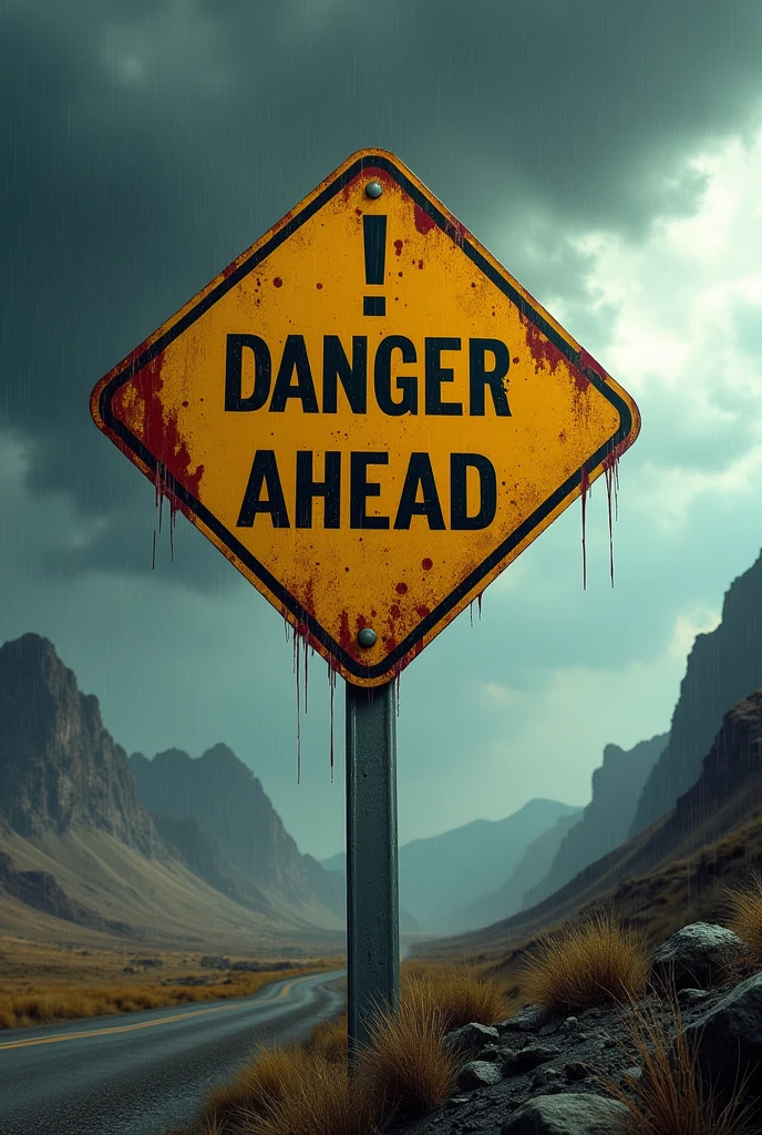 A big warning sign and it would be with the warning sign 