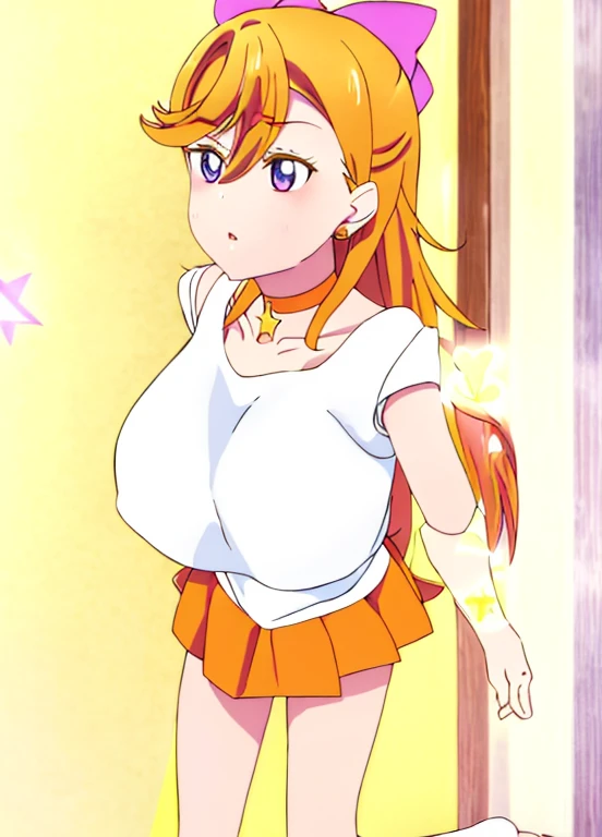 rating:safe、Sailor Senshi Uniform、Anime Aunt、MILF、a matural female、A MILF、magical 、aino minako、Orange sailor collar、Golden sailor collar、bow、sailorvenus、red_bow、skirt、Orange Choker、Golden Choker、Very long blonde woman、Red ribbon on head、breasts、Purple ribbon on chest、solo、white glove、elbowgloves、Half Up Hair、back_bow、jewelry、Blue-eyed woman、full_body、White leotard、highleg leotard、robe blanche、、Orange High Heels、Golden high heels、Orange skirt、Golden skirt、hair_bow、brooch、pleatedskirt、star_(symbol)、heart、Woman with very large breasts、huge tit、Symbol of Venus、Moon in the night sky、star_choker、crescent、Woman standing in the middle of the night、Star earrings、yellow_background、Bare shoulders、bare legs、ribbon、hair_ornament、blue_bow、orange_background、yellow_bow、