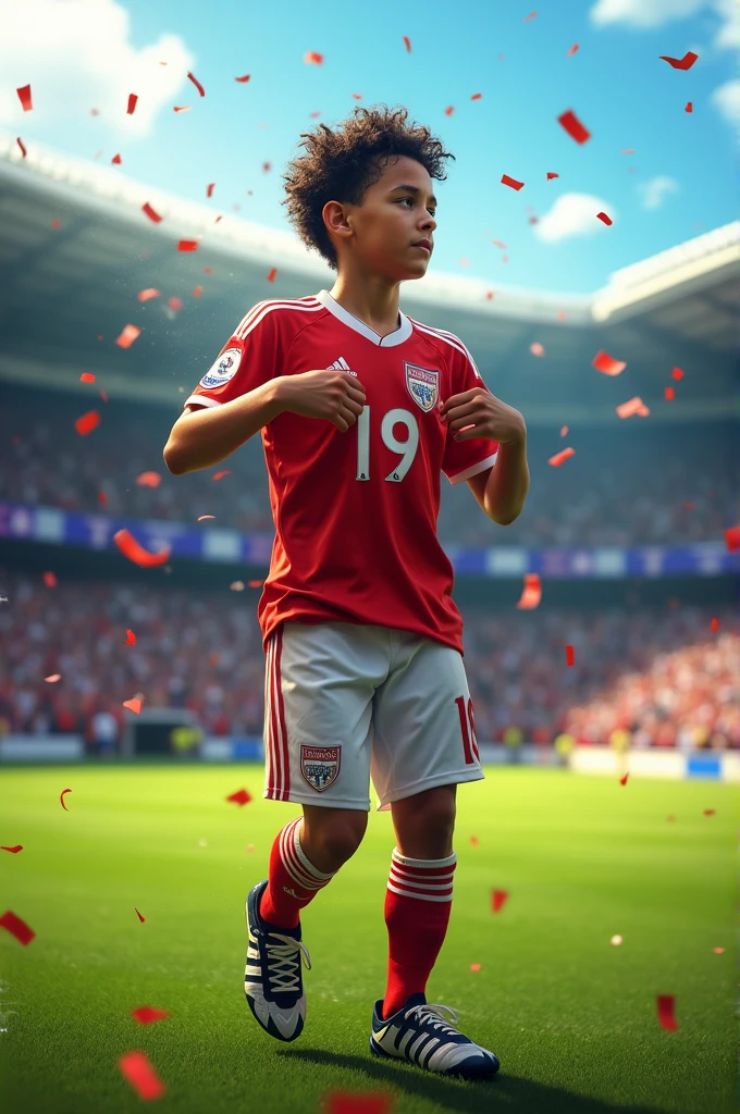 Created a player aged 18 footballer number 19 text called KABOUSS