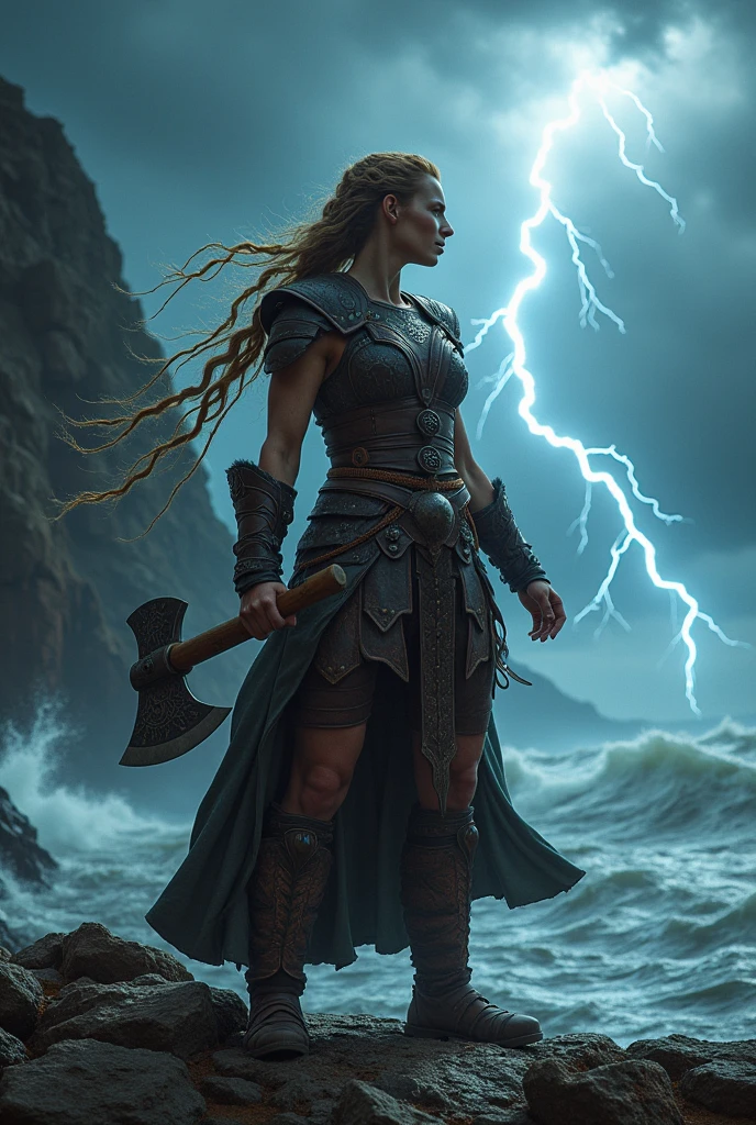 viking woman thundersatorm