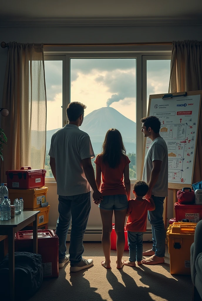 "Prepared and Protected"
Highlight the importance of being prepared before an eruption occurs, with a focus on emergency kits, evacuation plans, and protective measures.