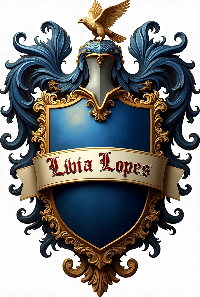 Simple coat of arms with the name Livia Lopes