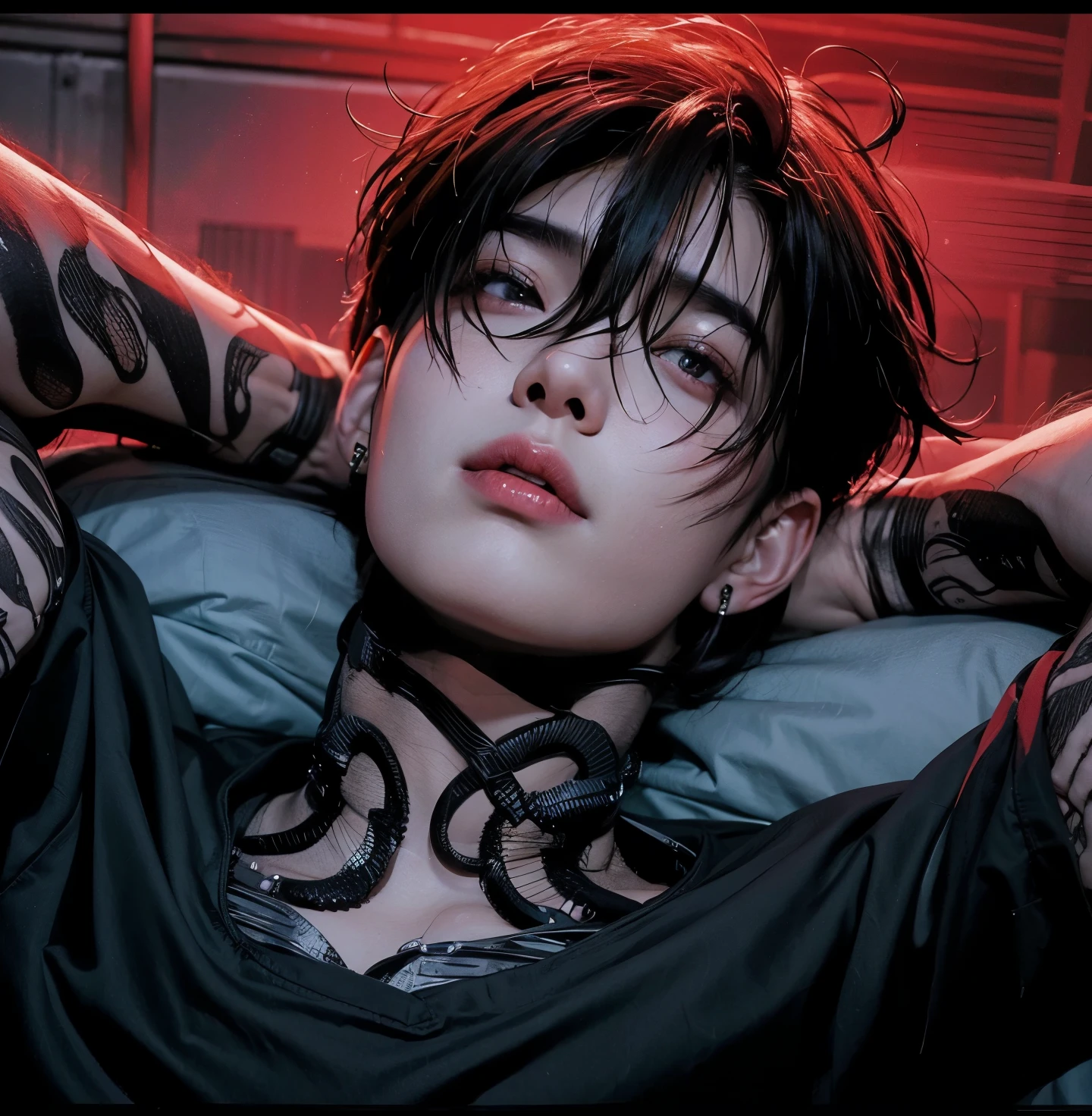 Adapt this character into real life human, ulzzang boy