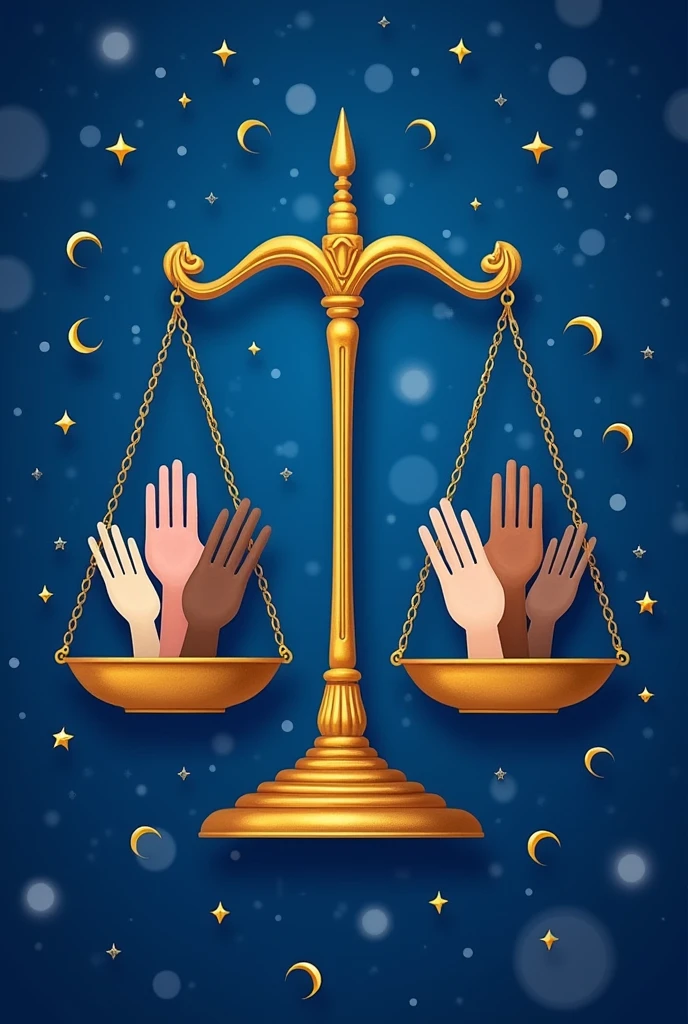 make a design for flag indicating libra with the concept of equality