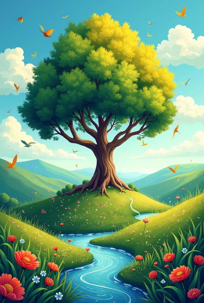 poster on how to save the environment (no people nor person)