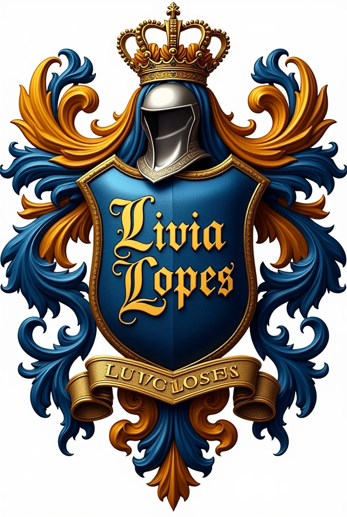 Simple coat of arms with the name Livia Lopes