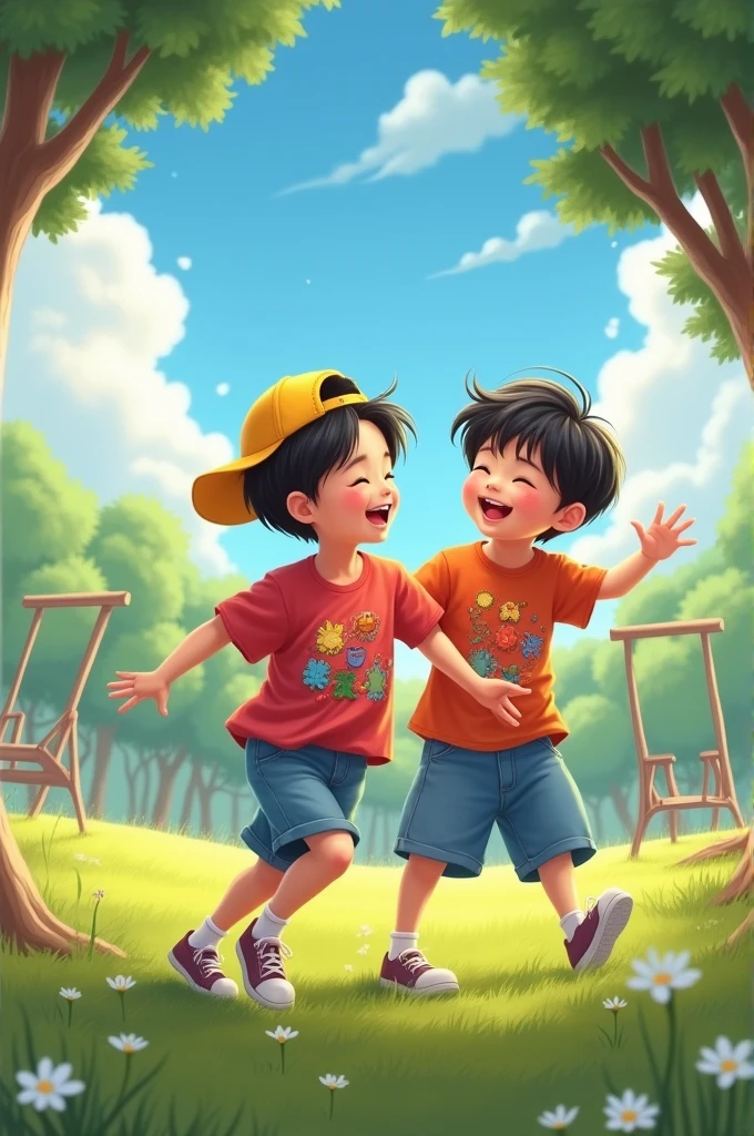 Jimin and Taehyung fanart as kids