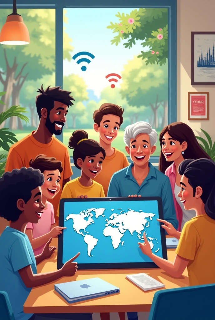 very simple image about digital inclusion for me to draw on a poster