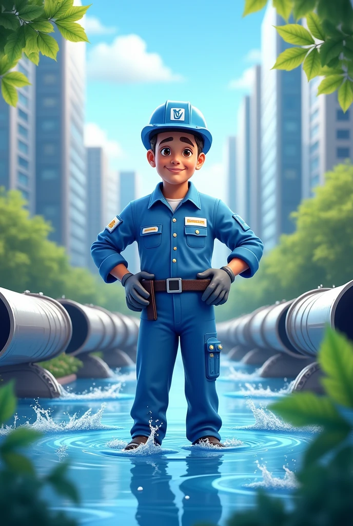 We are a water and wastewater solution providing company is generating a character as a part of our digital marketing strategy to increase the audience, which has a significant relatability with the industry, in order to incorporate in posters and videos