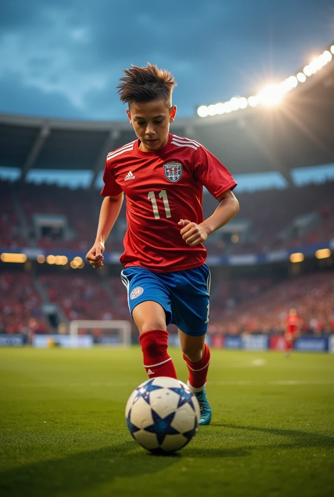 Created a player aged 15 footballer number 11 text called TCDPRINC