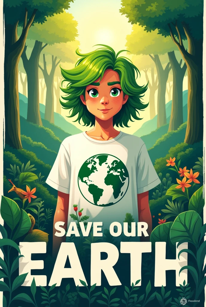 poster on how to save the environment. 