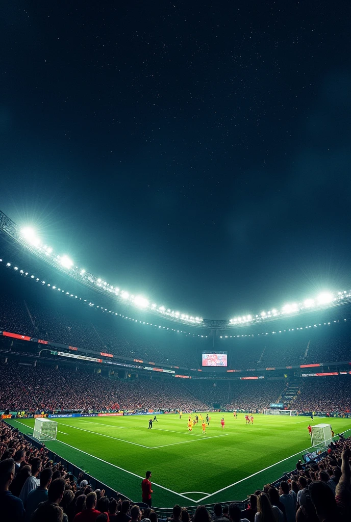 DARK STARK BACKGROUND GOLDEN STARS FOOTBALL STADIUM