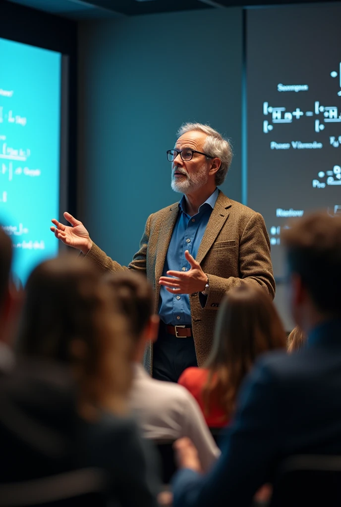 

Scenario: Imagine a professor delivering a lecture to a group of students.

Information Source: The professor (source) has a message to convey, such as a lecture on quantum mechanics.
Transmitter: The professor uses a microphone (transmitter) to encode the message into sound waves.
Channel: The sound waves travel through the air (channel) to the students.
Receiver: The students (receiver) hear the lecture and decode the sound waves back into the message.
Destination: The students understand the content of the lecture (destination).