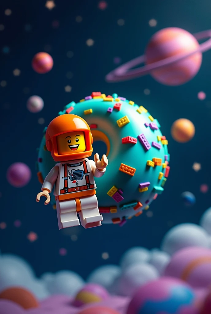 lego planet in solar system simple in a donut shape