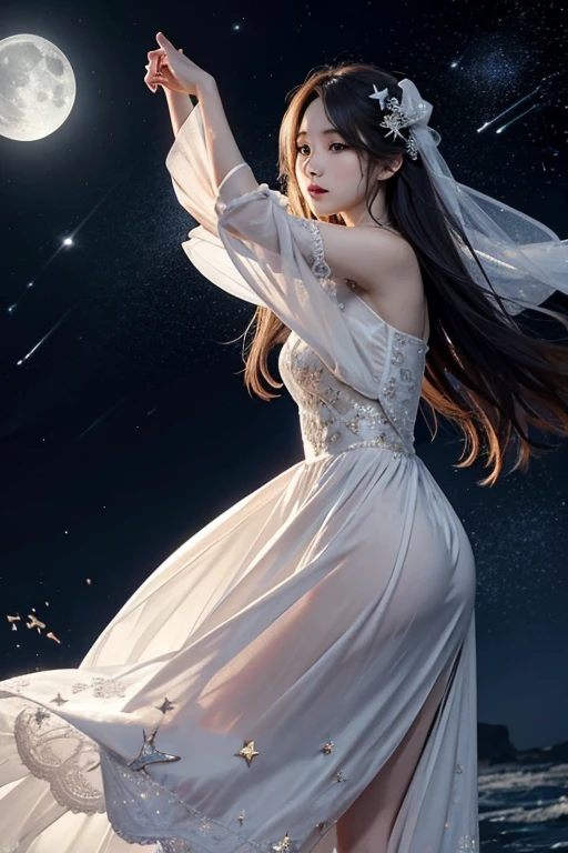 Stars and Moon、high resolution、hope、beautiful、move