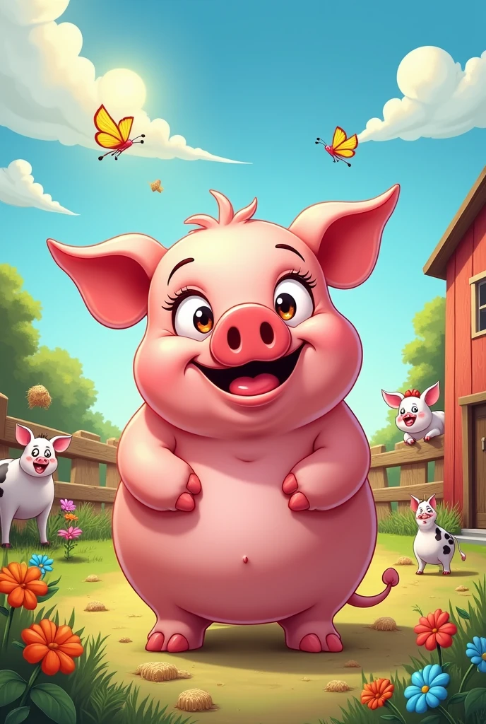 The pig&#39;s penis grew