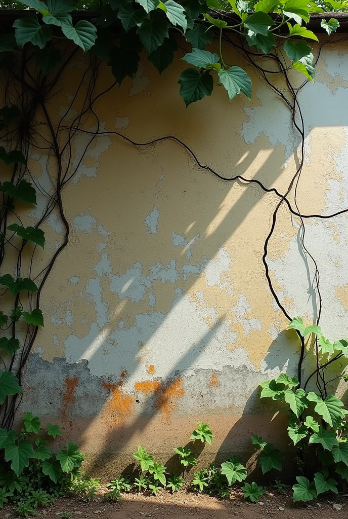 A cracked wall 
