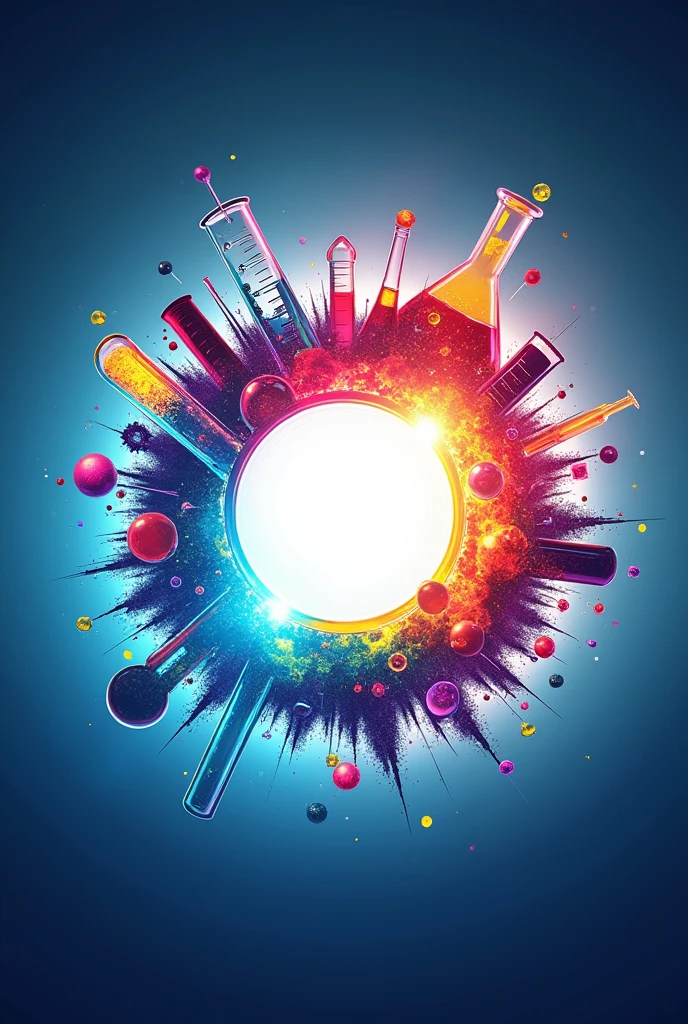 Best quality, 8k image,logo for youtube channel topic is science experiment Central in circle form